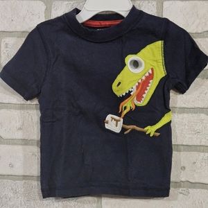 Gymboree Boys Dino Day Camp Magic Eye Dinosaur Short Sleeve Tee- Size 6-12 M